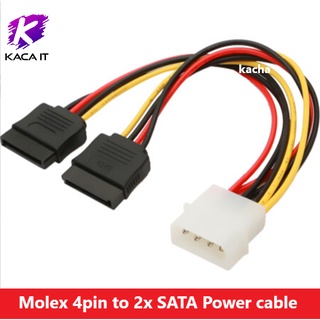 สายแปลงไฟโมเล็กซ์ IDE Power cable สายแปลงไฟ 2in1 IDE TO SATA 2 Port (Molex 4 pin to 2x15Pin SATA Power cable)