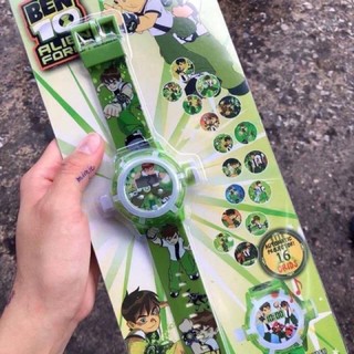 นาฬิกาเด็กผู้ชายBen10 มีไฟ มีเสียงดนตรี ฉายภาพได้