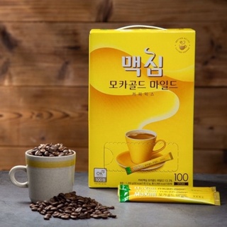 ☕ Maxim Mocha Gold Mild Coffee Mix ☕ กาแฟแม็กซิม จากเกาหลี 1 กล่อง (100 ซอง) *รสนี้ขายดีสุด* หมดอายุ 06/07/2022