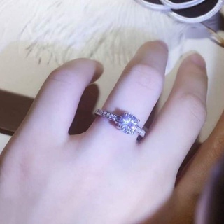 แหวนหมั้น แหวนแต่งงาน 1 กะรัต 4 หนามเตย เงินแท้ S925