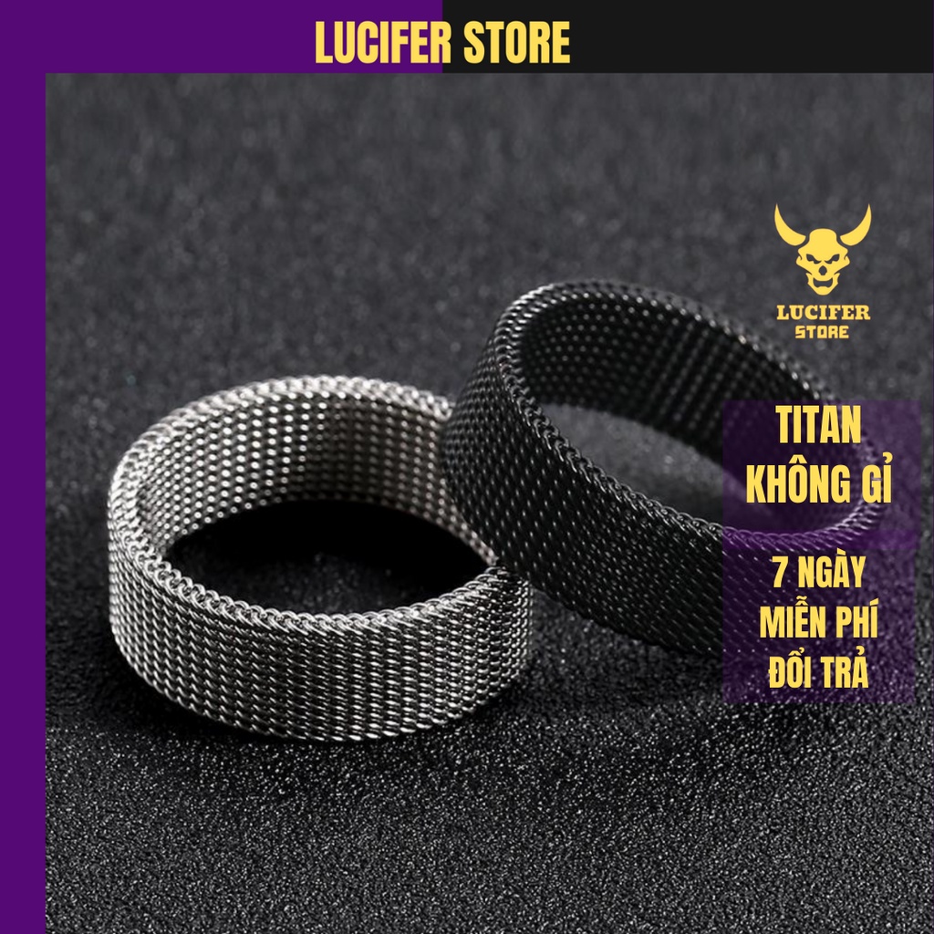 เงินแหวนผู้ชายหินบุคลิกภาพที่สวยงาม Unisex HipHop Basic Cool Plain ผู้ชาย Elas แหวน Lucifer Store แห