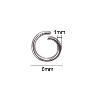 ห่วงสแตนเลส 10-200 ชิ้น สำหรับเชื่อมต่อขนาด 4 5 6 7 8 9 mm. สร้อยคอ กำไร สายคล้องแมส ส่งจากไทย อะไหล่เครื่องประดับ