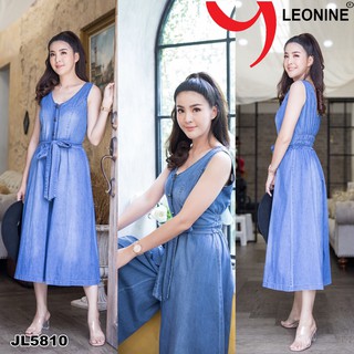 จั้มสูทยีนส์ Jumpsuit jeans ,เพลย์สูท, ชุดเดรสกางเกง,กางเกงยีนส์ Leonine JL5810