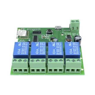 Aideepen Sonoff Ewelink โมดูลรีเลย์สวิตช์ควบคุม WiFi ไร้สาย DC 5V 7-32V 4 ช่องทาง พร้อมแอป ประตูอิเล็กทรอนิกส์อัตโนมัติ