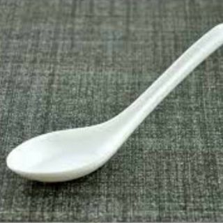 แพ็ค 6 Pcs. ช้อนเมลามีน Melamine Ramen Spoon White 16.5 cm. HMJ33