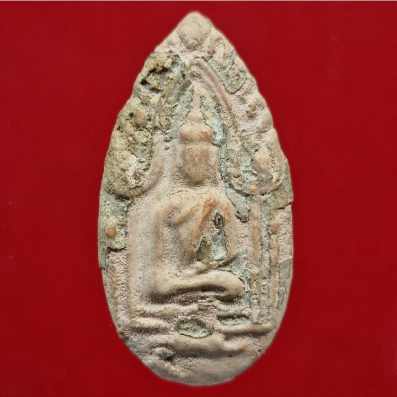 พระขุนแผนซุ้มเรือนแก้ว เนื้อผงเทียนชัย หลวงพ่อถิร วัดป่าเลไลยก์ ปี 2485 - 2495