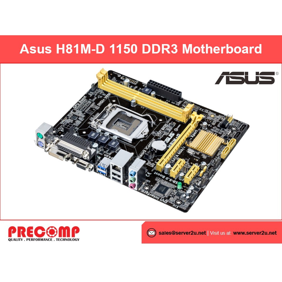 (ตกแต่งใหม่) เมนบอร์ด Asus H81M-D 1150 DDR3