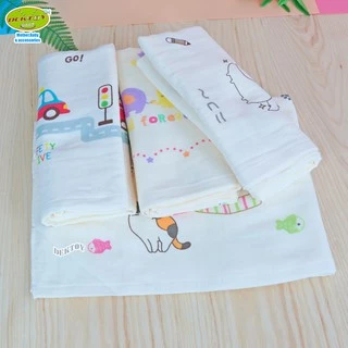 ผ้าเช็ดตัวเด็ก2หน้า ผ้าสาลู ผ้าขนหนู ไซส์ 60 x 120 ซม.