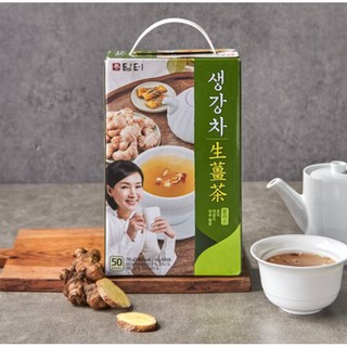 พร้องส่ง 생강차 플러스 ชาขิงสำเร็จรูป Damteo Ginger Tea 50 ซอง