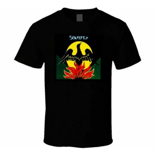 เสื้อยืดสีขาวเสื้อยืด พิมพ์ลายโลโก้ Soulfly Primitive mikey doling สําหรับผู้ชาย ส่งฟรีS-4XL