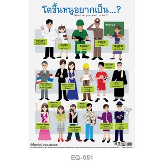 โปสเตอร์กระดาษ โตขึ้นหนูอยากเป็นอะไร (อาชีพ) #EQ-051