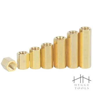น็อตทองเหลือง M3 (10ชิ้น/ชุด) สกรูหกเหลี่ยมทองเหลือง ตัวเมีย Hex M3 Female Screw PCB น็อตทองเหลือง แบบตัวเมีย 2 ด้าน