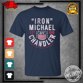 เสื้อยืดสีขาวเสื้อยืด พิมพ์ลายกราฟฟิค Michael Iron Chandler est 86 สําหรับผู้ชาย สีกรมท่าS-4XL