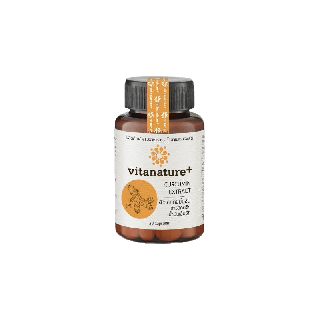 Vitanature+ Curcumin ผลิตภัณฑ์เสริมอาหาร สารสกัดขมิ้นชัน ผสมสารสกัดขิง (ตรา ไวตาเนเจอร์พลัส) 1 กระปุก