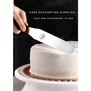 ไม้ปาดเค้กสแตนเลส ขนาดกระชับพอดีมือ Stainless steel cake scraper