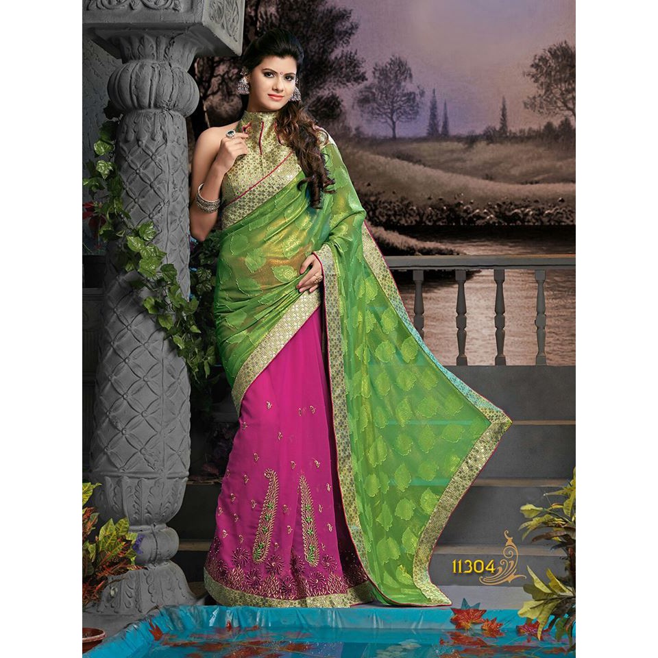 HALF N HALF DINNER SAREES