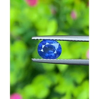 พลอย ไพลิน blue sapphire ซีลอน (Ceylon) 0.96 กะรัต (Cts.) พลอยแท้ อัญมณีมงคลประจําวันเกิด