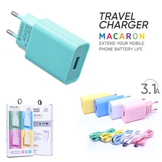 Tc/travel ที่ชาร์จ Macaron 1usb 3.1A Micro USB คุณภาพดี