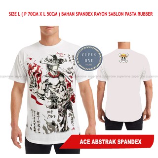 เสื้อยืด พิมพ์ลายอนิเมะ Onepiece Luffy Ace Abstract Distro สําหรับผู้ชาย