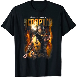 เสื้อยืดผ้าฝ้ายพรีเมี่ยม เสื้อยืด ลาย Mortal Combat X Scorpion สําหรับผู้ใหญ่