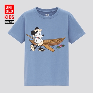 เสื้อยืดใหม่ 2022เสื้อยืดแขนสั้นพิมพ์ลาย Uniqlo สําหรับเด็กผู้ชายและผู้หญิง ( Ut ) Dpj 43679L XL  XXL 3XL