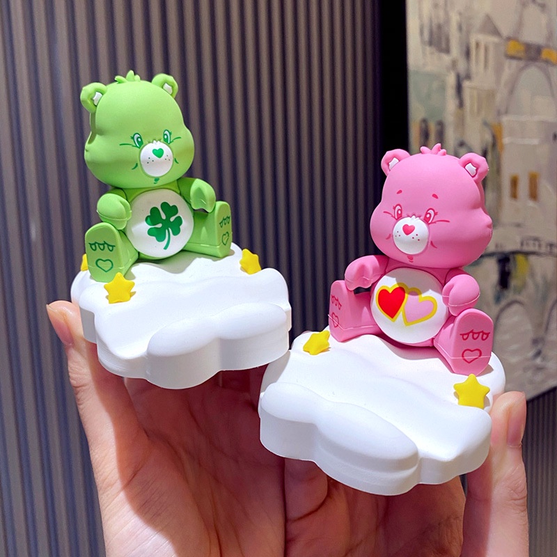 ✨(พร้อมส่ง) We care bear ของแท้ ตุ๊กตาหมีรัก ที่วางโทรศัพท์มือถือ แบบพกพา มีสามสี ที่วางโทรศัพท์ เด็กผู้หญิง เครื่องประดับ ของขวัญ