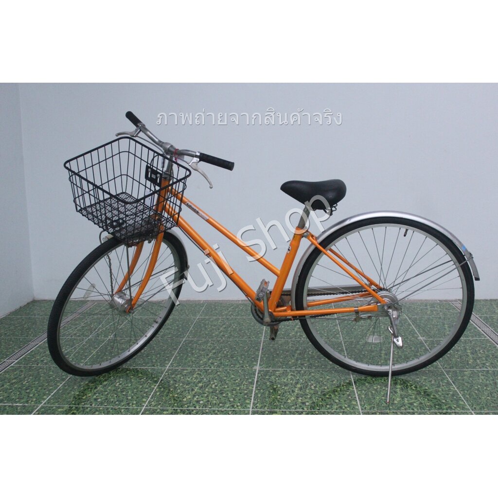 จักรยานแม่บ้านญี่ปุ่น - ล้อ 26 นิ้ว - ไม่มีเกียร์ - สีส้ม [จักรยานมือสอง]