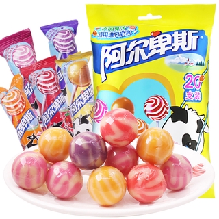 Fruit Milk Lollipop ลูกอม อมยิ้ม รสนมผสมผลไม้ 阿尔卑斯棒棒糖10g