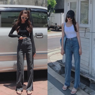พร้อมส่ง!! กางเกงยีนส์ขากระบอก รุ่นนี้ขายดีมาก #jeans1902