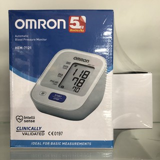 Omron รุ่น HEM-7121 เครื่องวัดความดัน (แถมฟรี Adapter Omron ของแท้ + ถ่าน AA 4 ก้อน) 1ชุด