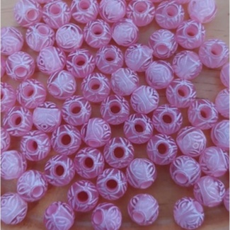 Stopper Bead BasitYarn ลูกปัดมุกสีชมพู