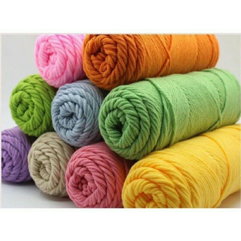 ไหมพรมคอตตอนนม8ply 100กรัม ชุดที่3 มี49-67