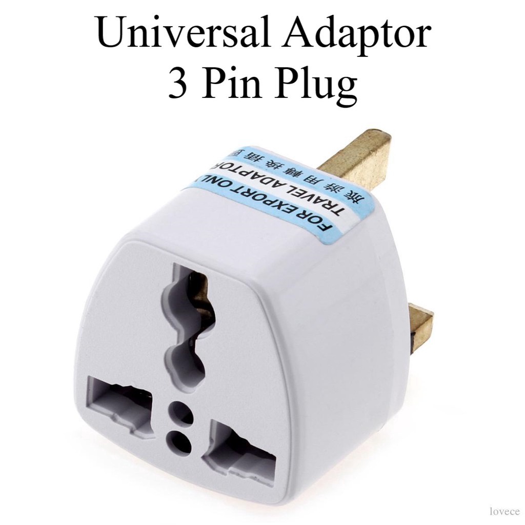 3-Pin Universal Adapter Plug Head UK 3 Pin Plug Socket US/EU/AU to UK Plug Adaptor 4.9