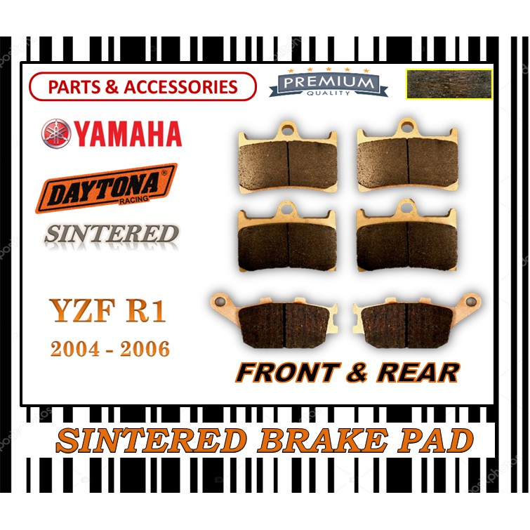 YAMAHA YZF R1 04-06 ผ้าเบรคชุดสียาว LIFE DAYTONA