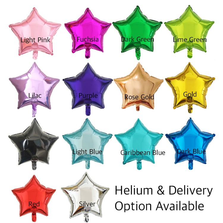 (ผู้ขาย SG) ลูกโป่งฟอยล์ STAR 18 นิ้ว (Helium/Non Helium)