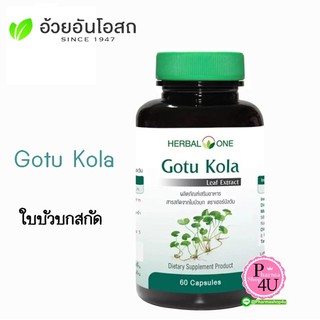 Herbal One Gotu Kola เฮอร์บัล วัน ใบบัวบกสกัด (อ้วยอันโอสถ) บรรจุ 60 แคปซูล