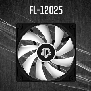 พัดลมเคส ID Cooling FL-12025 Standard 120mm, 3 Pin, Black &amp; White Theme, 1250RPM