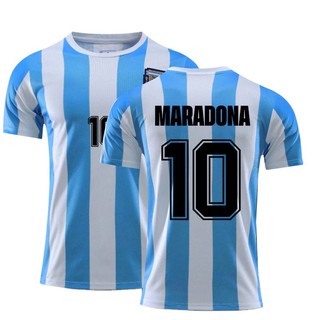 เสื้อยืดแขนสั้นลายทีมชาติฟุตบอล Maradona Argentina