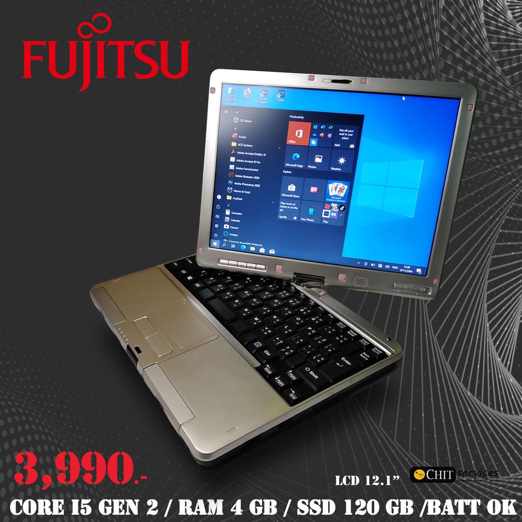 FUJITSU Lifebook TL1 นำเข้าจากญีปุ่นแบรนแท้100% ไม่เคยผ่านการซ่อม เหมาะสำหรับ work from home core i5gen2 ssd 120 gb