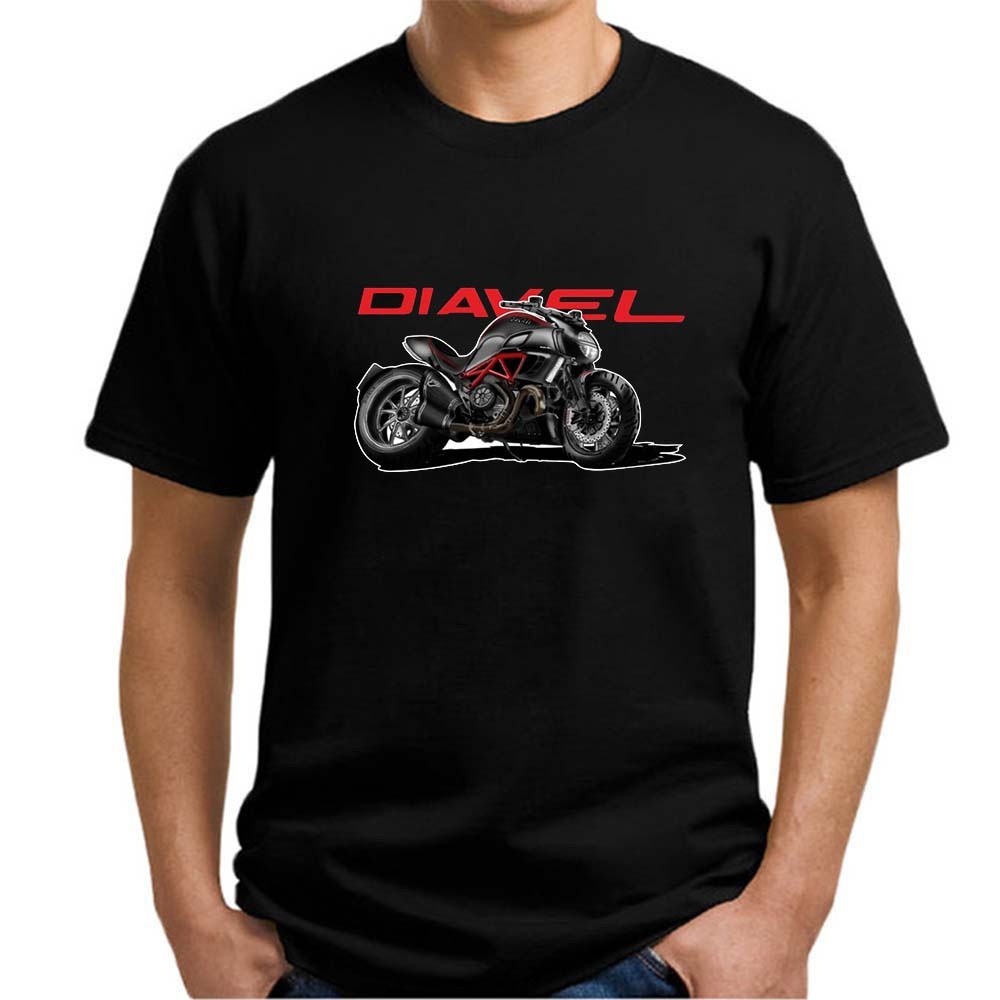 เสื้อยืด ผ้าฝ้าย 100% พิมพ์ลาย Ducati Diavel Regular ของขวัญวันเกิด สําหรับผู้ชาย