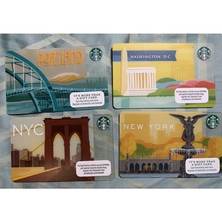 บัตรสะสม Starbucks city card usa