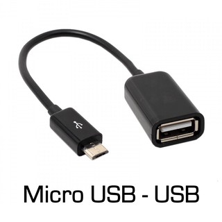 สายแปลง Micro to USB ตัวเมีย Micro USB OTG Cable (Blsck-White)