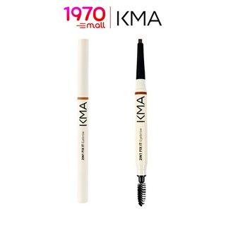 KMA 2IN1 FIX IT EYEBROW 0.16g. ดินสอเขียนคิ้ว แท่งหมุนแบบออโต้ หัวดินสอปลายแบน กันน้ำ กันเหงื่อ