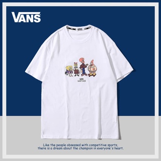 Vans Vance เสื้อยืดแขนสั้น ผ้าฝ้าย พิมพ์ลายกราฟฟิติ สไตล์ญี่ปุ่น แฟชั่นฤดูร้อน สําหรับผู้ชาย และผู้หญิงS-5XL