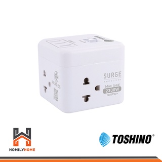 TOSHINO รางปลั๊ก 4 ช่อง + 3 USB 3.1A 1สวิตช์ รุ่น CU-43USB ปลั๊กไฟ ปลั๊กพ่วง รางปลั๊ก B 6904531005364