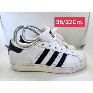 Adidas Size 36 ยาว 22 Cm.รองเท้ามือสอง ใส่ทำงาน เที่ยว ลำลอง กีฬา