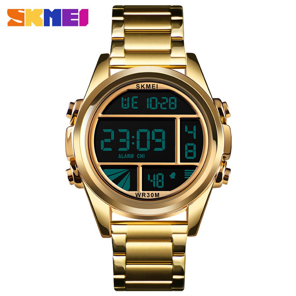 นาฬิกาผู้หญิง พร้อมส่งสีทอง SKMEI นาฬิกาข้อมือผู้ชาย Sport Watch รุ่นSKMEI1448 นาฬิกาสปอร์ต ระบบดิจิตอล ไฟ LED ของแท้💯%