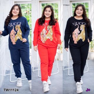 TW11124-Set #BigSize  lion king’s เสื้อแขนยาว+กางเกงขายาว