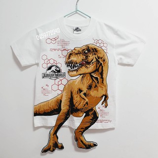 เสื้อยืดเด็กลายลิขสิทธิ์แท้ Jurassic world จูราสสิค เวิลด์ สีขาว