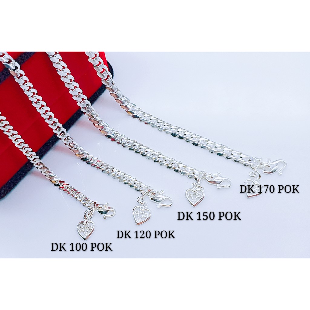 S925 Silver Anklet (Sterling Silver) "Bangle Dunhill chain"  (Gelang Kaki Perak) ard Ditge Bangle Du